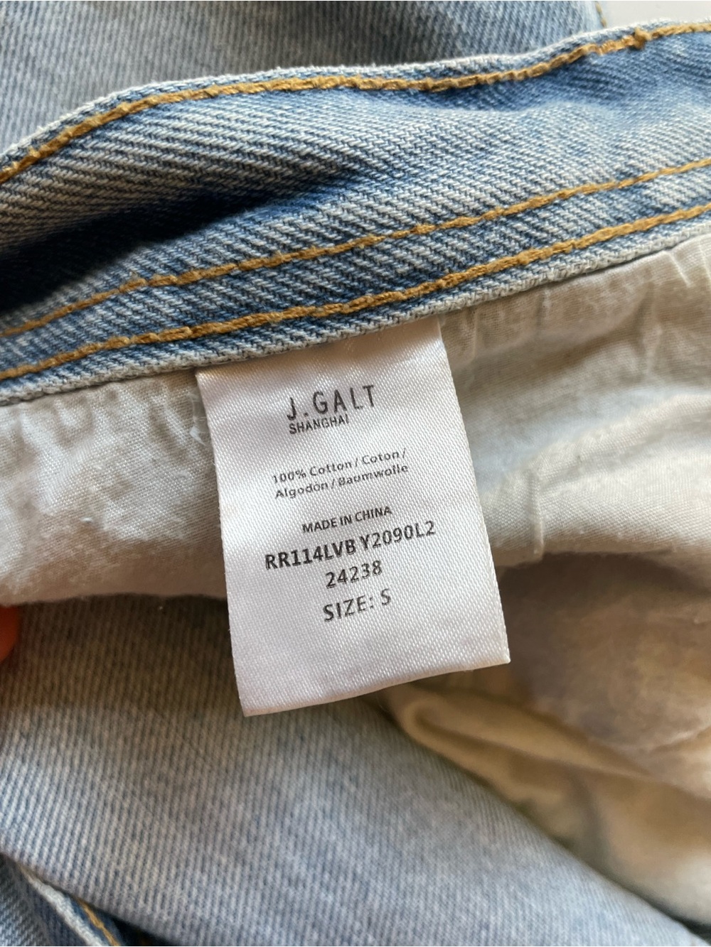 Brandy Melville John Galt Light Blue Straight Low Rise Denim Jeans - Picture 6 of 7